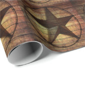 rustikal schicke Stallholz Texas Western Hochzeit Geschenkpapier (Rolleneckpunkt)