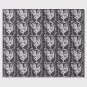 rustikal-schicke Tafel, französischer Hahn Geschenkpapier (Flach)