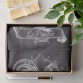 rustikal-schicke Tafel, französischer Hahn Seidenpapier (Geschenk)