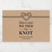 Rustikal schießen wir an die Kraft des Knotchens Alkoholflaschenetikett (Einzelnes Label)