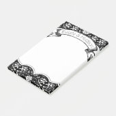 Rustikal, schwarz und weiß post-it klebezettel (angewinkelt)