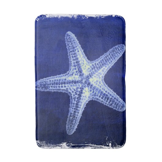 Rustikal-Seesternisch an der Küste Badematte (Vorderseite Vertikal)