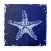 Rustikal-Seesternisch an der Küste Fliese (Vorderseite)