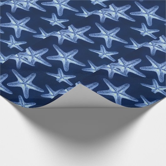 Rustikal-Seesternisch an der Küste Geschenkpapier (Ecke)