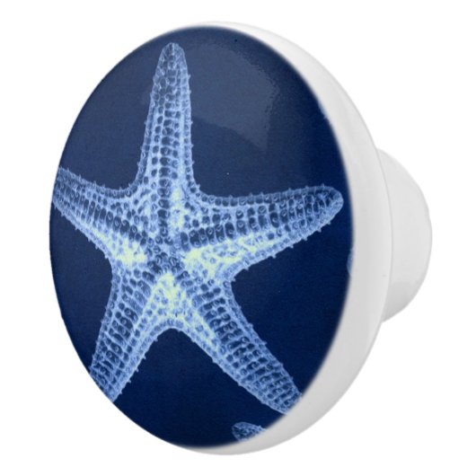 Rustikal-Seesternisch an der Küste Keramikknauf (Rechts)