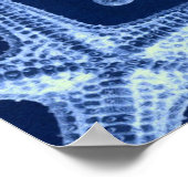 Rustikal-Seesternisch an der Küste Poster (Ecke)