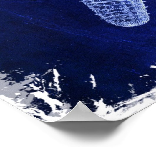 Rustikal-Seesternisch an der Küste Poster (Ecke)