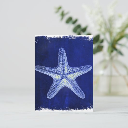 Rustikal-Seesternisch an der Küste Postkarte (Stehend Vorderseite)