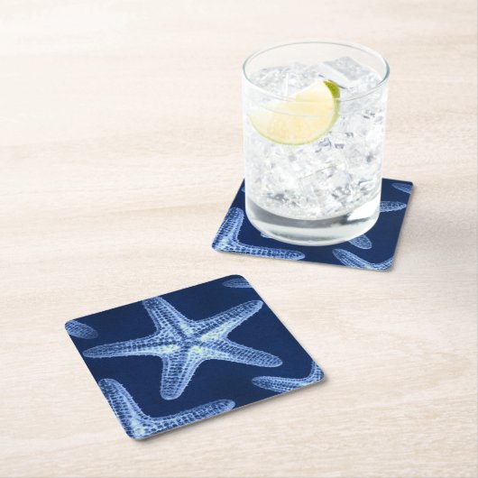 Rustikal-Seesternisch an der Küste Rechteckiger Pappuntersetzer (Vor Ort)