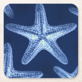Rustikal-Seesternisch an der Küste Rechteckiger Pappuntersetzer (Vorderseite)