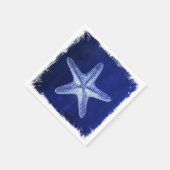 Rustikal-Seesternisch an der Küste Serviette (Ecke)