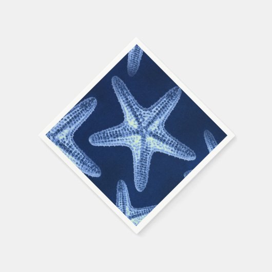 Rustikal-Seesternisch an der Küste Serviette (Ecke)