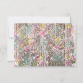 *~* Rustikal - Shabby Rainbow Distressed Wood RSVP Karte (Rückseite)