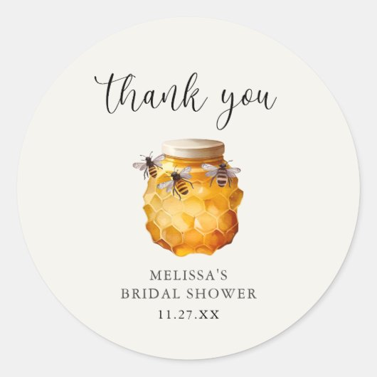 Rustikal sie hat ihr Brautparty gefunden Danke Runder Aufkleber (Vorderseite)