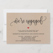 Rustikal sind wir verlobte Verlobung von Kraftpapi Einladung (Vorderseite)