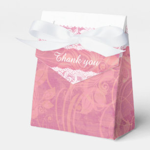 Rustikal staubige rosa Spitze Dank Geschenkboxen Geschenkschachtel