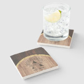 rustikal steinuntersetzer (Seitenansicht)