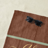 Rustikal Strand tropische Fische Seite Grüne Koral Strandtuch (Beispiel)