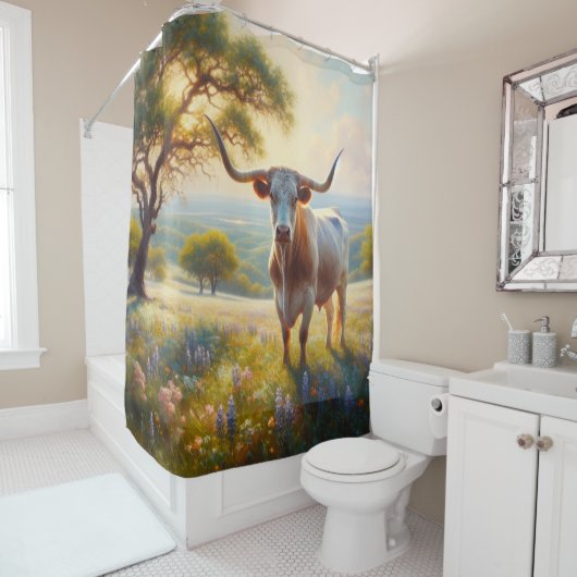 Rustikal, texas langweilig im Feld Duschvorhang (Beispiel)