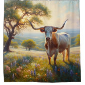 Rustikal, texas langweilig im Feld Duschvorhang (Vorderseite)