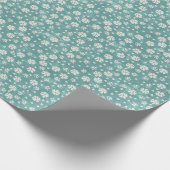 Rustikal türkis Vintag Snowflake Weihnachten Geschenkpapier (Ecke)