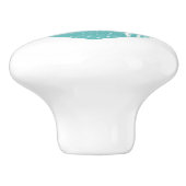 Rustikal türkisfarbene Herzklopfen Keramik für Möb Keramikknauf (Seitenansicht)