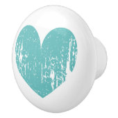 Rustikal türkisfarbene Herzklopfen Keramik für Möb Keramikknauf (Rechts)