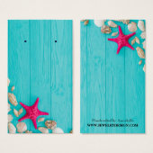 Rustikal-türkisfarbenes Holz-Muscheln Erlöser (Vorne & Hinten)