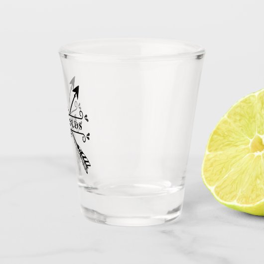 Rustikal überkreuzte Pfeile ID615 Schnapsglas (Rechts)