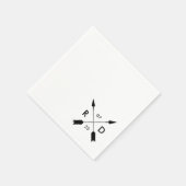 rustikal und Bohemisch | Kreuzbogen | Custom Weddi Serviette (Ecke)