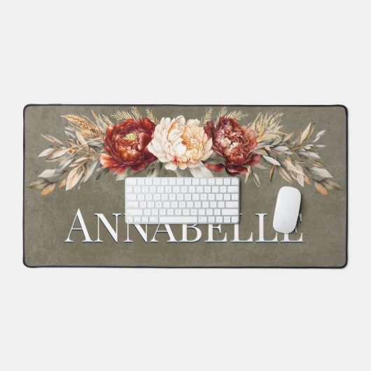 Rustikal und cremefarben, grün schreibtischunterlage (Tastatur & Maus)