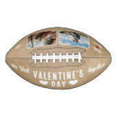 Rustikal Unser erster Valentinstag gemeinsam 2 Fot Football (Vorderseite)