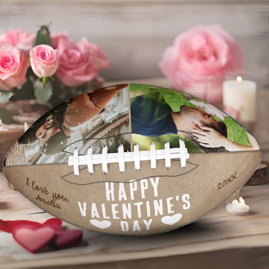 Rustikal Unser erster Valentinstag gemeinsam 2 Fot Football