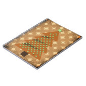 Rustikal verbrannte Bronze Retro Weihnachtsbaum Notizblock (Linke Seite)