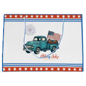 Rustikal/Vintag 4. Juli Große Geschenktüte (Vorderseite)