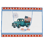 Rustikal/Vintag 4. Juli Große Geschenktüte (Rückseite)