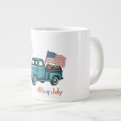 Rustikal/Vintag 4. Juli Jumbo-Tasse (Vorderseite Rechts)