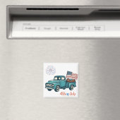 Rustikal/Vintag 4. Juli Magnet (In Situ (Geschirrspüler))