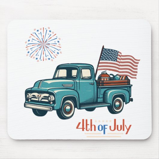 Rustikal/Vintag 4. Juli Mousepad (Vorne)