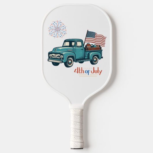 Rustikal/Vintag 4. Juli Pickleball Schläger (Vorderseite)