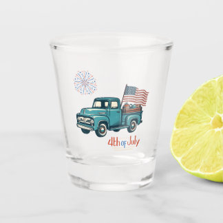 Rustikal/Vintag 4. Juli Schnapsglas