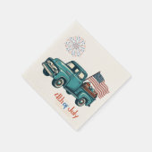 Rustikal/Vintag 4. Juli Serviette (Ecke)