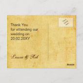 rustikal, Vintag, Anker nautisch danke Postkarte (Rückseite)