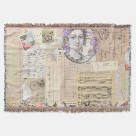 Rustikal, Vintag, Collage, blumenreich, Shabby Chi Decke