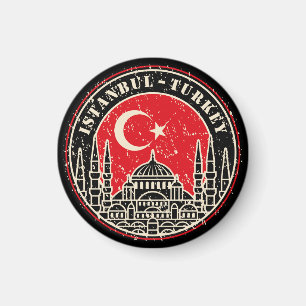Rustikal Vintag Istanbul Türkei Stadt Magnet