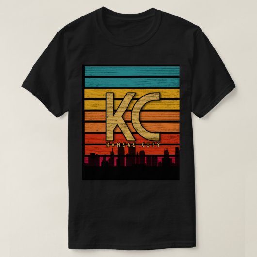 Rustikal Vintag KC Kansas City T-Shirt (Design vorne)