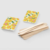 Rustikal Vintag rosa Sonnenblumen Moderne Weiß Fächer (Non-assembled)