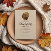 Rustikal Vintag Türkei Erntedank Dinner Einladung