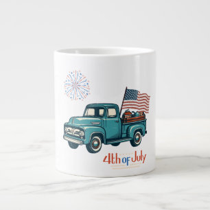 Rustikal/vintage 4. Juli Jumbo-Tasse