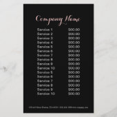 rustikal Vintage Botanische Tafel mit Blumen Flyer (Hinten)